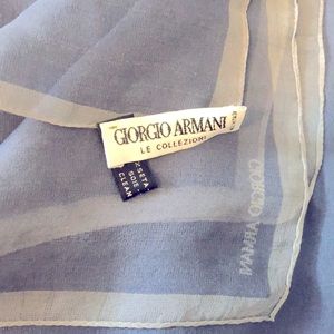 Armani scarf in sheer blue silk